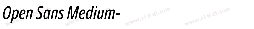 Open Sans Medium字体转换